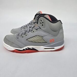 Air Jordan 5 Retro 'Hot Lava' GS Youth 5.5Y Women's 7 Wolf Grey 440892-018 Shoes